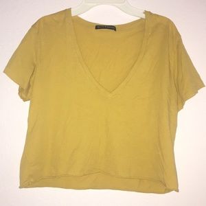 cropped yellow top